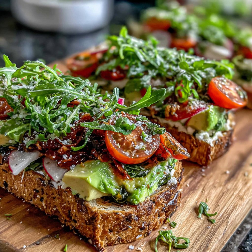 Open-Faced Spring Veggie Sandwich