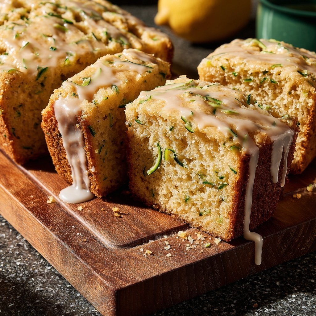 Zucchini Bread with Lemon Glaze