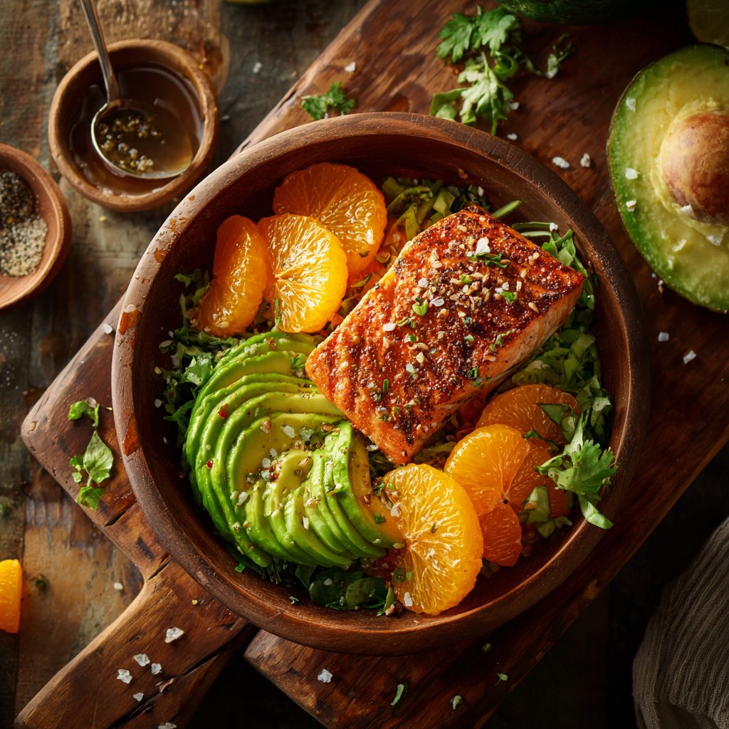 Avocado Citrus Salmon Bowl