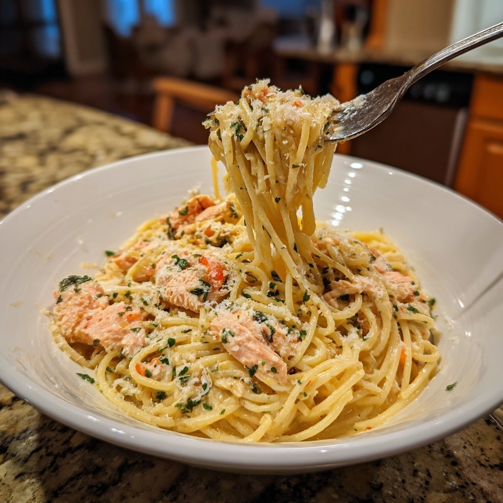 Creamy Salmon Spaghetti Delight