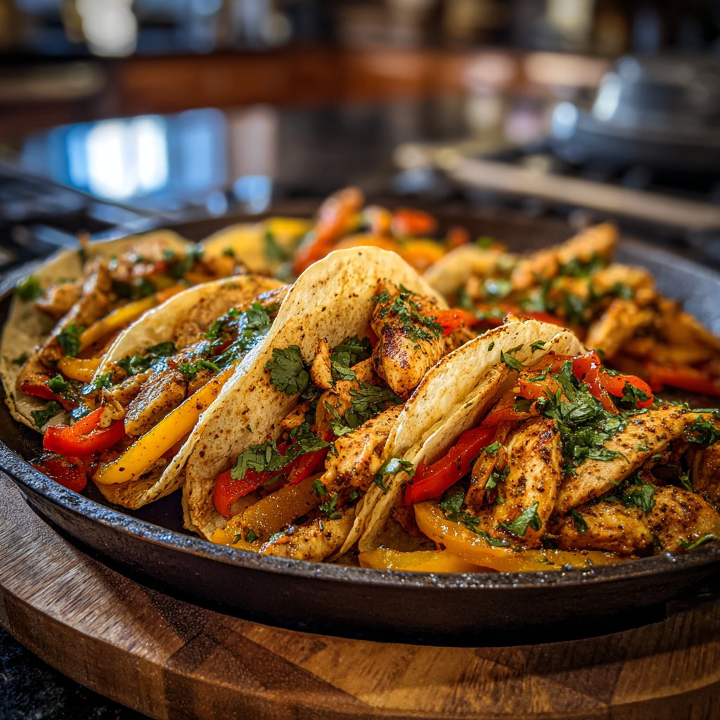 Lemon Garlic Chicken Fajitas